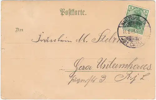 Bad Wilhelmshöhe-Kassel Cassel Gruss von der Wilhelmshöhe Mehrbild Litho 1905