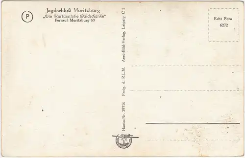 Moritzburg Luftbild Schloss und Ort 1930