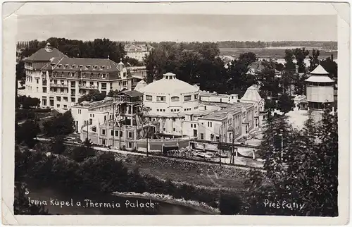 Pistyan Pistian | Piszczany | Piešťany (Pöstyény) Blick auf die Anlagen - im Bau 1917