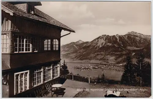 Oberstdorf (Allgäu) Alpenhotel und Stadt 1928