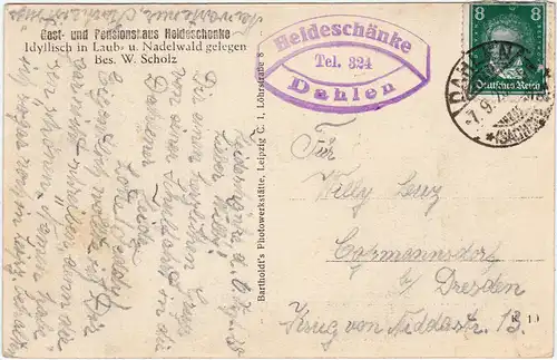 Schmannewitz-Dahlen Partie am Waldteich 1928