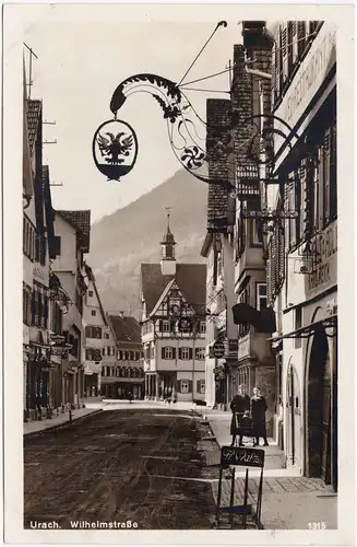 Bad Urach Wilhelmstraße - Geschäfte 1932