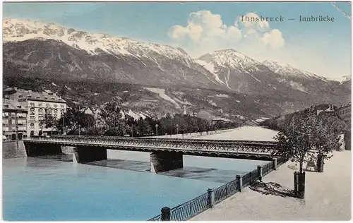 Innsbruck Partie an der Innbrücke 1914