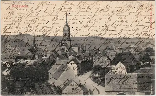 Rosswein/ Roßwein Stadt und Straßenpartie 1903