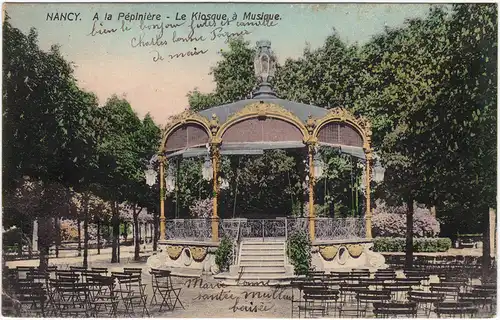 Nancy A la Pepiniere - Le Kiosque a Musique 1909