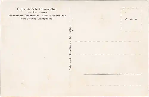 Hohenmölsen Tropfsteinhöhle Hohenmölsen - Restaurant 1939