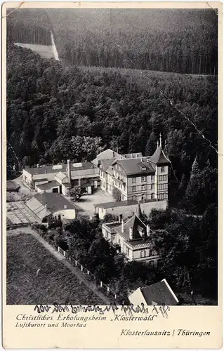 Bad Klosterlausnitz Christliches Erholungsheim Klosterwald 1935