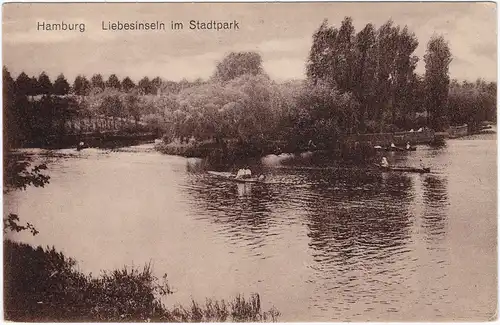 Hamburg Liebesinsel im Stadtpark 1919