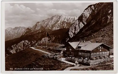 Garmisch-Partenkirchen Gasthaus Hochalm - Wetterstein 1939