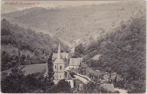 Hirschberg Bergstraße Straßenpartie - Heiligkreuz - Großsachsener Tal 1913