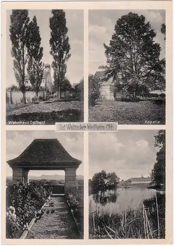 Weilheim (Oberbayern) 4 Bild: Gutshaus, Kapelle, Tor und Badeweiher 1930