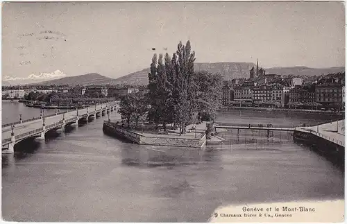 CPA Ansichtskarte Genf Genève  Blick über die Stadt 1913