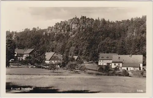 Jonsdorf Blick nach dem Nonnenfelsen Oberlausitz b Zittau Oybin 1956