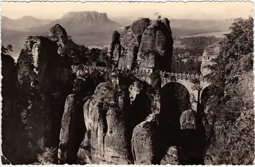 Ansichtskarte Rathen Basteibrücke - Sächsische Schweiz 1962