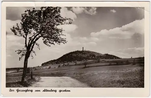 Geising-Altenberg (Erzgebirge) Der Geisingberg von Altenberg gesehen 1954