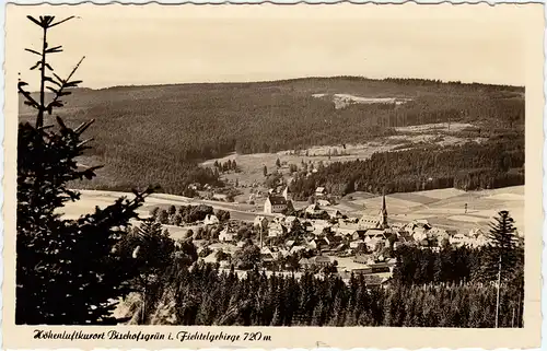 Bischofsgrün Panorama - Fichtelgebirge Foto Ansichtskarte 1953