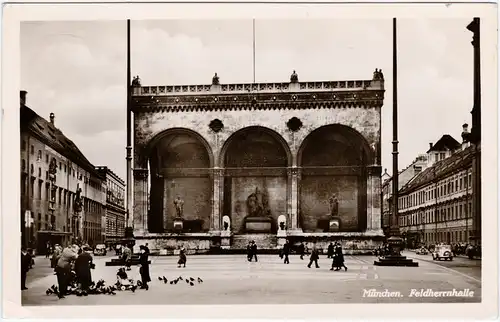 München Feldherrnhalle Ansichtskarte 1952