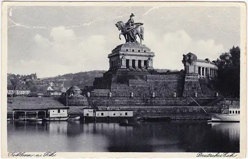 Ansichtskarte Koblenz Deutsches Eck 1928