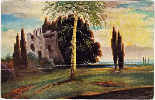  Ruine -  Künstlerkarte: Gemälde / Kunstwerke 1929