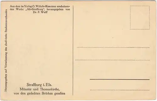 CPA Ansichtskarte Straßburg Strasbourg Thomaskirche 1928