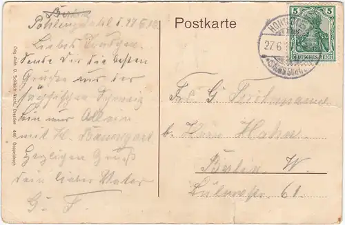 Jonsdorf (CZ) Janov Edmundsklamm - Böhmische Schweiz b Teplitz Teplice 1910