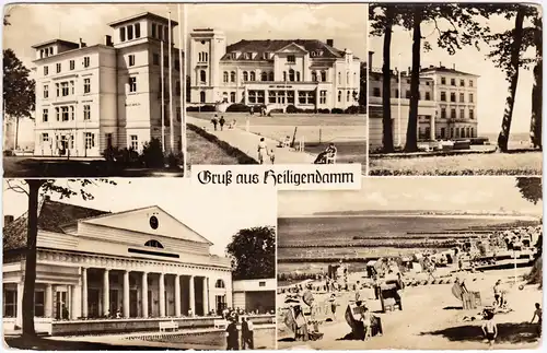Fotokarte Heiligendamm Bad Doberan Kurheime, Kurhaus und Strand 1956
