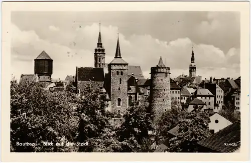 Bautzen Budyšin Blick auf die Stadt Foto Ansichtskarte1955