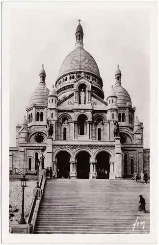 Paris Basilique du  Sacré-Cœur Foto Postcard CPA 1965