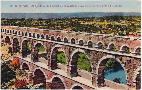 Remoulins Pont du Gard CPA Ansichtskarte 1920