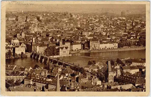 Prag Praha Celkový pohled Ansichtskarte 1930