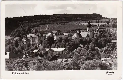 Bad Altheide Polanica-Zdrój Ansicht mit Kirche und Villen 1959