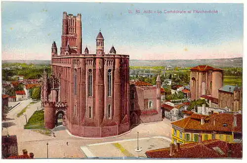 Albi La Cathédrale et l Midi-Pyrénées Tarn CPA Ansichtskarte 1916