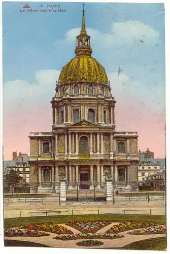 Paris Le Dôme des Invalides Ansichtskarte CPA 1923