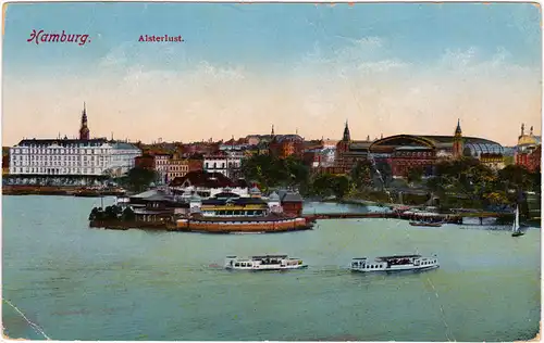 Ansichtskarte Hamburg Alsterlust 1916