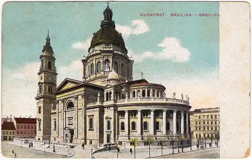 Budapest Bazilika Ansichtskarte Postcard Magyar  1911