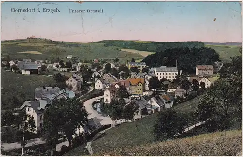 Gornsdorf (Erzgebirge) Unterer Ortsteil - Straßenpartie 1908