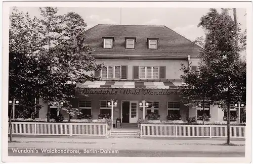 Dahlem-Berlin Wundahls Waldkonditorei - Kronprinzen Allee 146 1943