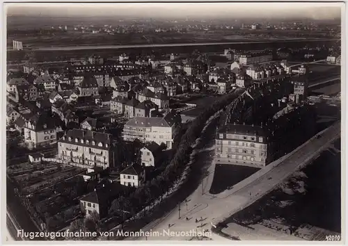 Neuostheim / Neuhermsheim-Mannheim Luftbild - Straße 1929