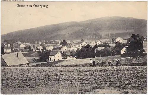 Obergurig Partie am Dorf 1914