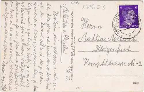 Großpostwitz Budestecy Lessingschule 1943