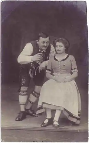 Mann & Frau in Tracht Foto Ansichtskarte 1912