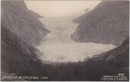 Stryn Briksdalsbreen / Briksdal Gletscher Sogn og Fjordane Norge Norway  1909