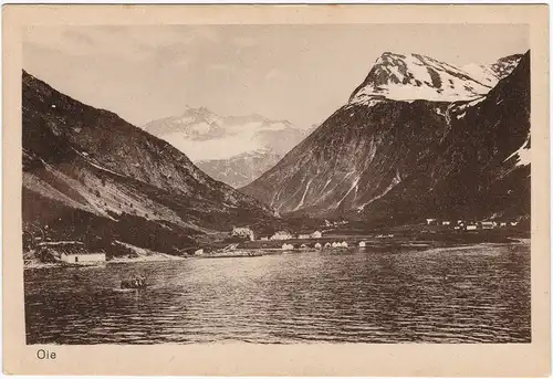 Øie Norwegen Dorf  Postcard Norge Norway Ansichtskarte 1921