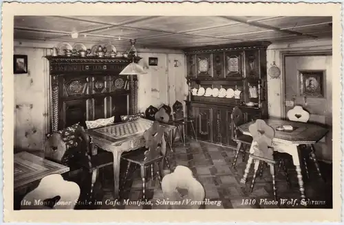 Schruns Cafe Montjola- Stube 1932