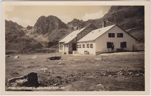 Partenen Madlenerhaus mit Hochmaderer 1932