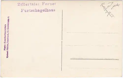 Finkenberg Furtschaglhaus, Zillertaler Ferner 1930