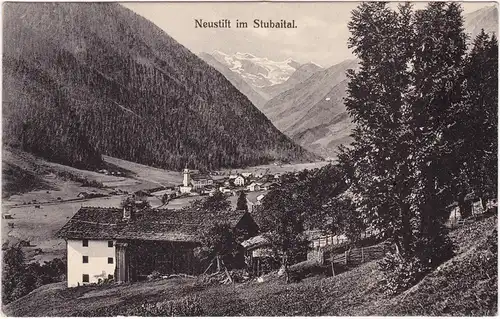 Neustift im Stubaital Partie Ansichtskarte Tirol b Innsbruck  1921