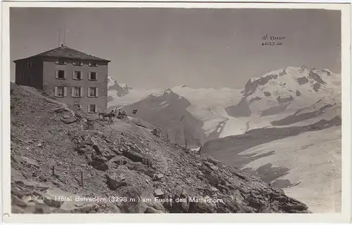 Zermatt Hotel Belvédère - Hornlihütte am Fuße des Matternhorn 1935