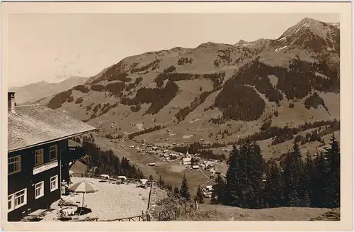 Mittelberg Kleinwalsertal, Bühlalpe mit Hammerspitze Foto AK Vorarlberg 1934