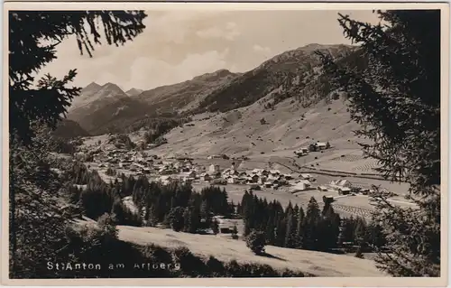 St. Anton am Arlberg Blick auf b Tirol Landeck Foto Ansichtskarte 1938